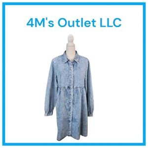 Denim Dress Flowy Shirt Dress